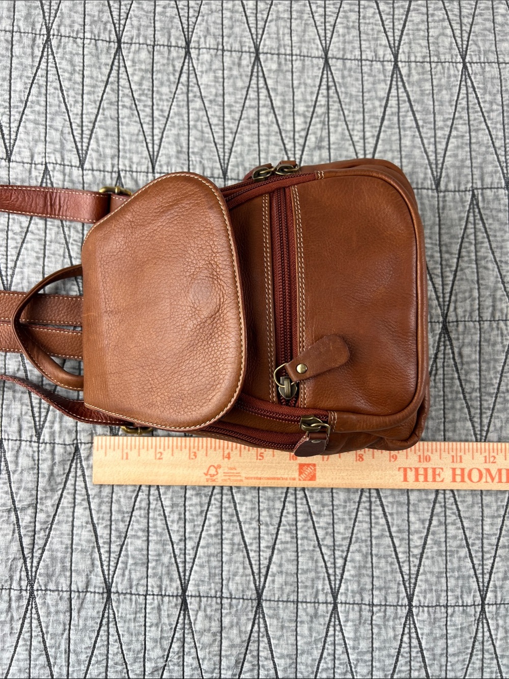 Source Unknown Tan Leather Mini Backpack - Picture 5 of 16